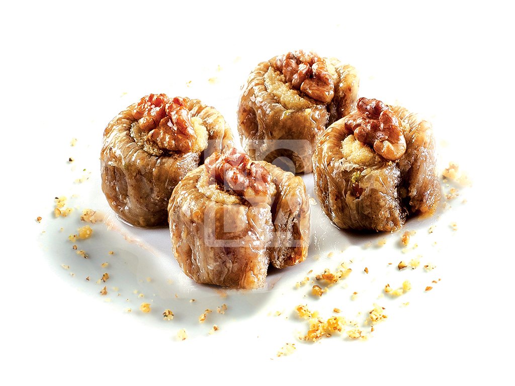 Baklava, Fig Shape with Walnut, 70pcs, 6.2lbs (2800g)- #340805