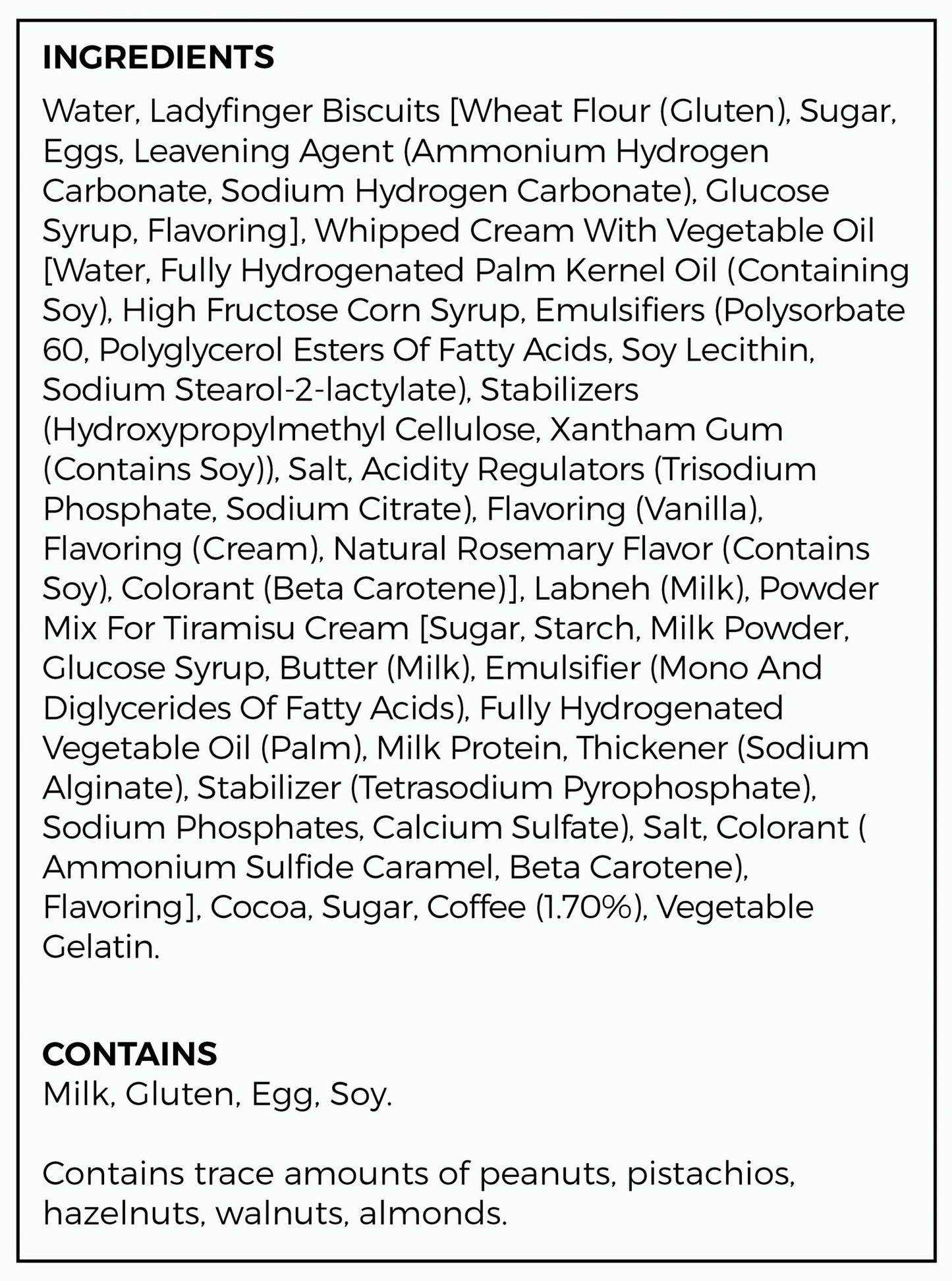 Tiramisu, Party Pack, 2.86lbs (1300g) - #680093