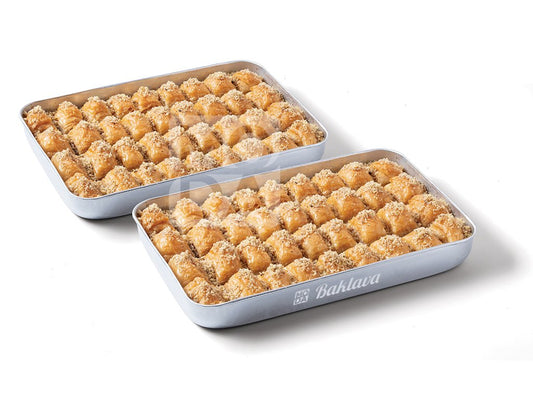 Baklava, Square Slice with Walnut, 54pcs, 6lbs (2700g)- #340850
