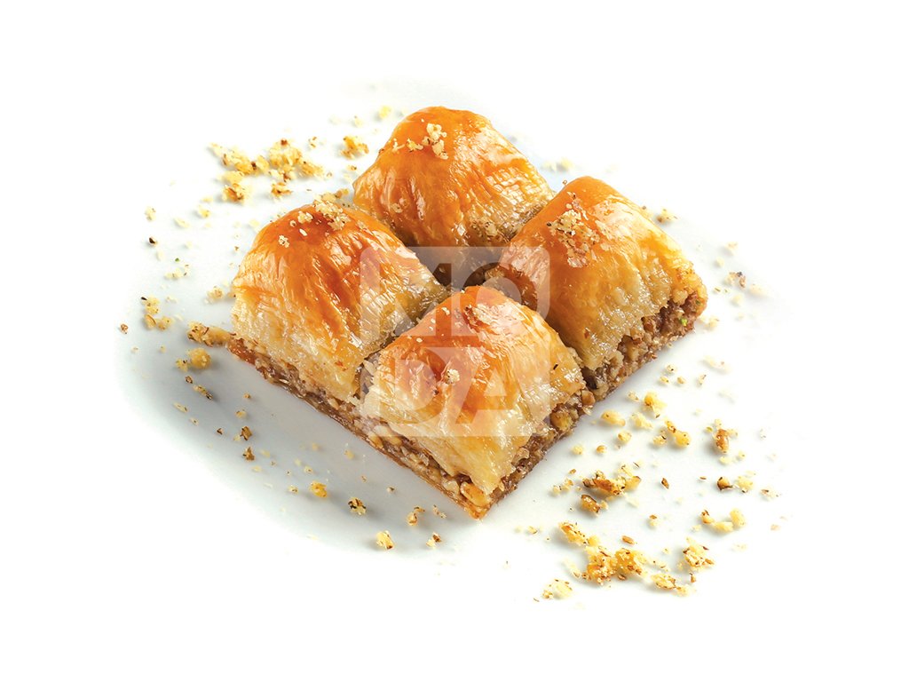 Baklava, Square Slice with Walnut, 54pcs, 6lbs (2700g)- #340850
