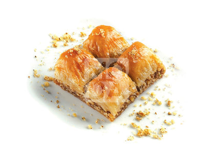 Baklava, Square Slice with Walnut, 54pcs, 6lbs (2700g)- #340850