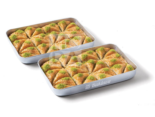 Baklava, Triangle Slice with Pistachio, 48pcs, 6lbs (2700g)- #340874