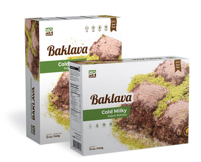 Baklava, Cold Milky with Pistachio, Gift Pack, 9pcs, 12oz (340g) x 16pack - #340430