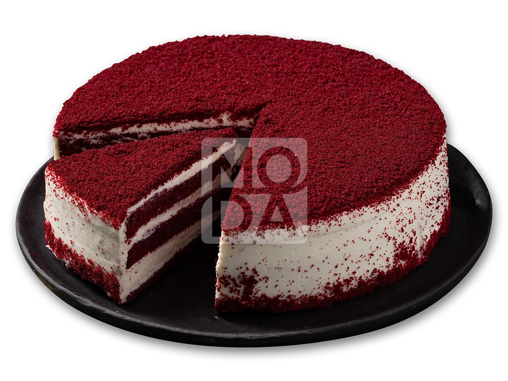 Cake, Red Velvet, Pre-Sliced (9"), 12pcs x 110g = 2.9lbs (1320g)- #680191