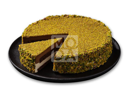 Cake, Pistachio Dream, Pre-Sliced (9"), 12pcs x 110g = 2.9lbs (1320g)- #680177