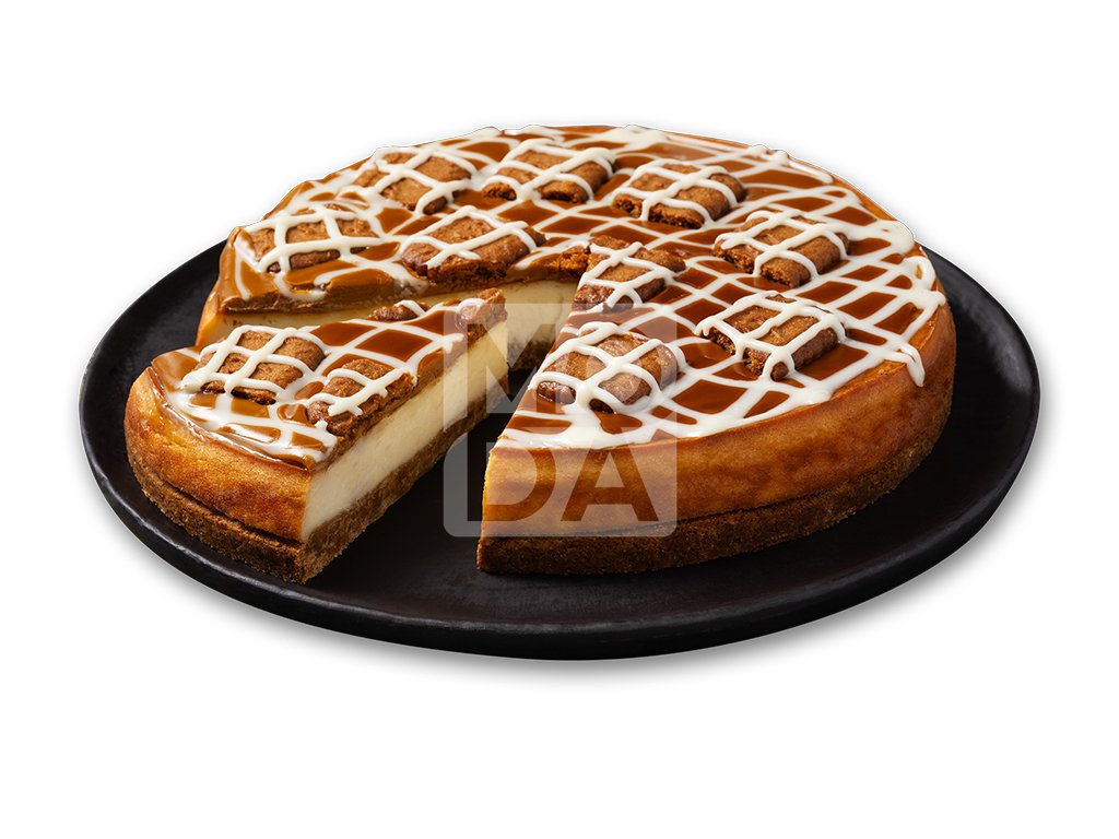 Cheesecake, Lotus, Pre-Sliced (9"), 12pcs x 110g = 2.9lbs (1320g)- #680290