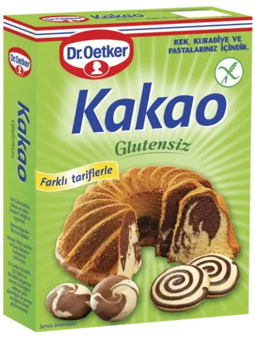 DR.OETKER GLUTENSIZ YAGI AZALTILMIS KAKAO tozu 8 X 70 gr