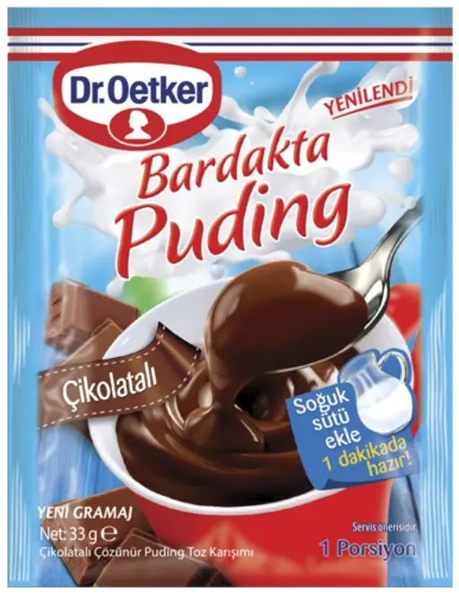 DR.OETKER BARDAK PUDING KAKAOLU 12 X 34 gr