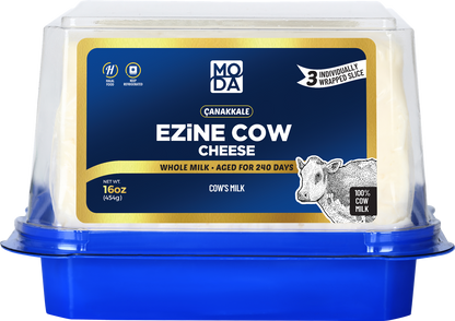 Ezine Cow Cheese, Pre-Sliced, Blue Label, 16oz (454g) x 8pack - #520479