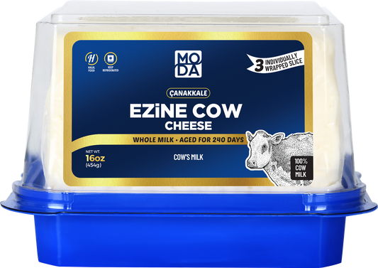 Ezine Cow Cheese, Pre-Sliced, Blue Label, 16oz (454g) x 8pack - #520479