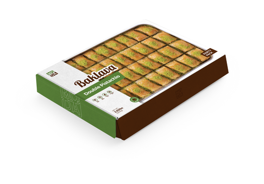 Baklava with Double Pistachio, Party Pack, 36pcs, 3lbs (1350g) - #520103